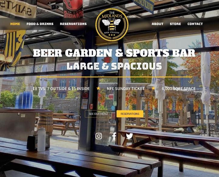 Gridd project midlands beer garden and sports bar desktop